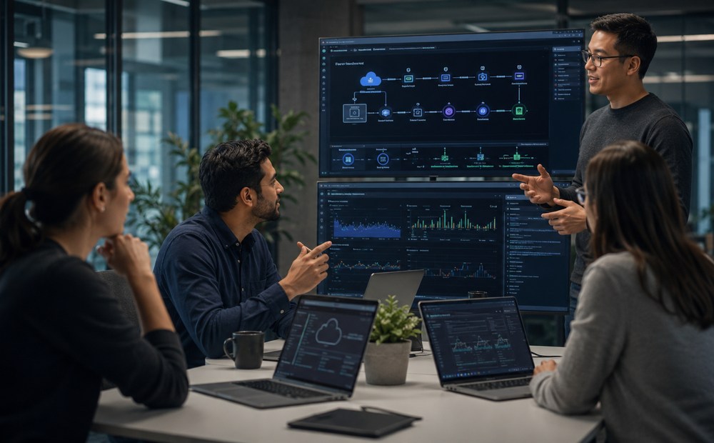 DevOps consulting team workspace