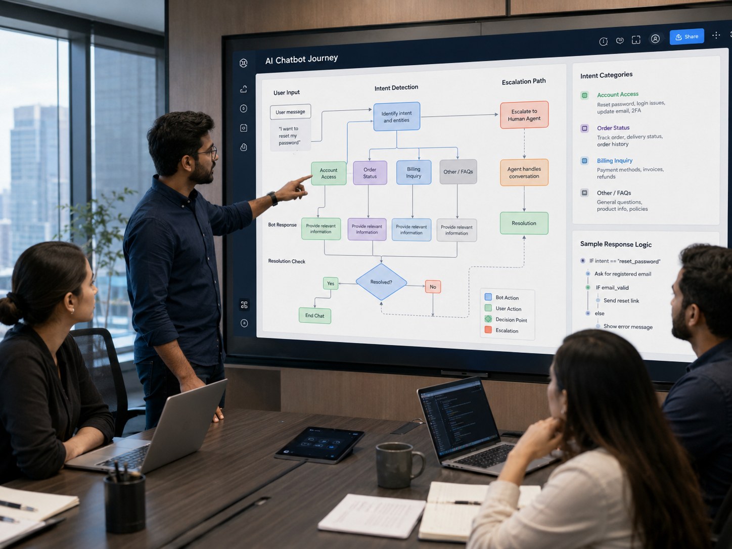 AI Chatbot Development workflow