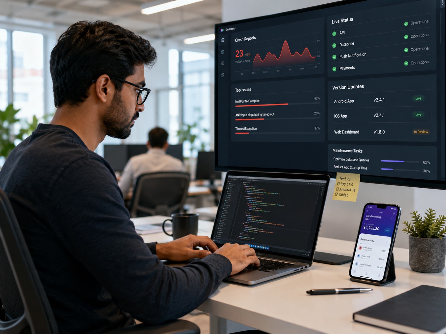 Mobile App Maintenance planning