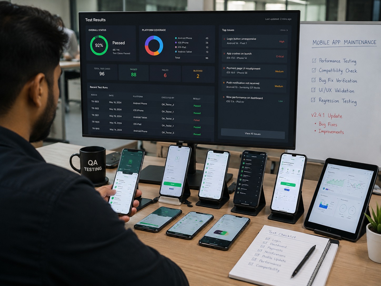 Mobile App Maintenance workflow